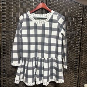 Brooke Wright gra black checkered tunic top links size medium